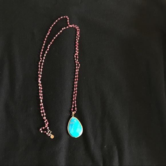 B Z K necklace with turquoise pendant - Picture 3 of 8